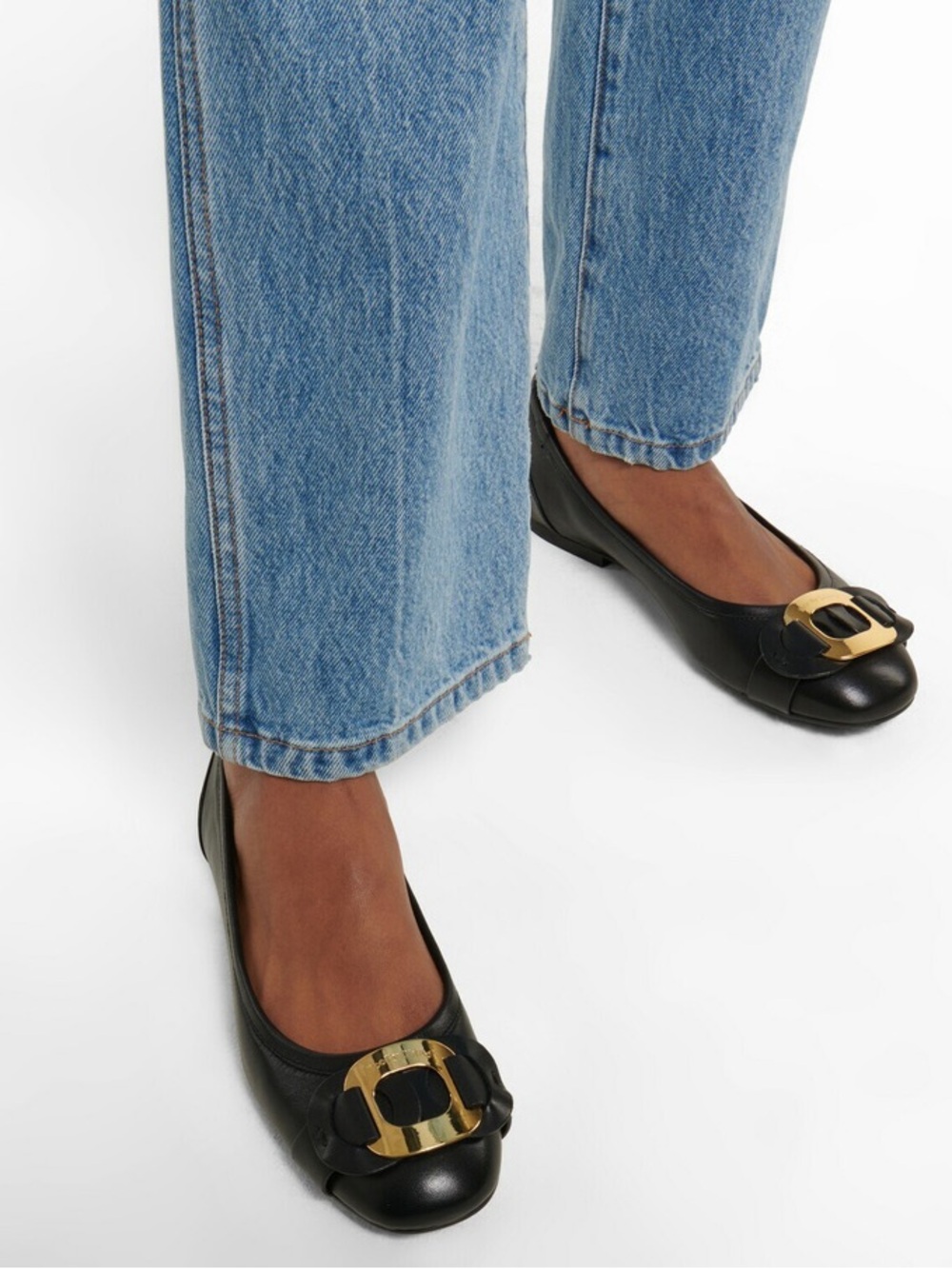 See By Chloé Black Leather Flats